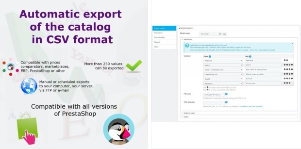 Modulo Export catalog in CSV format